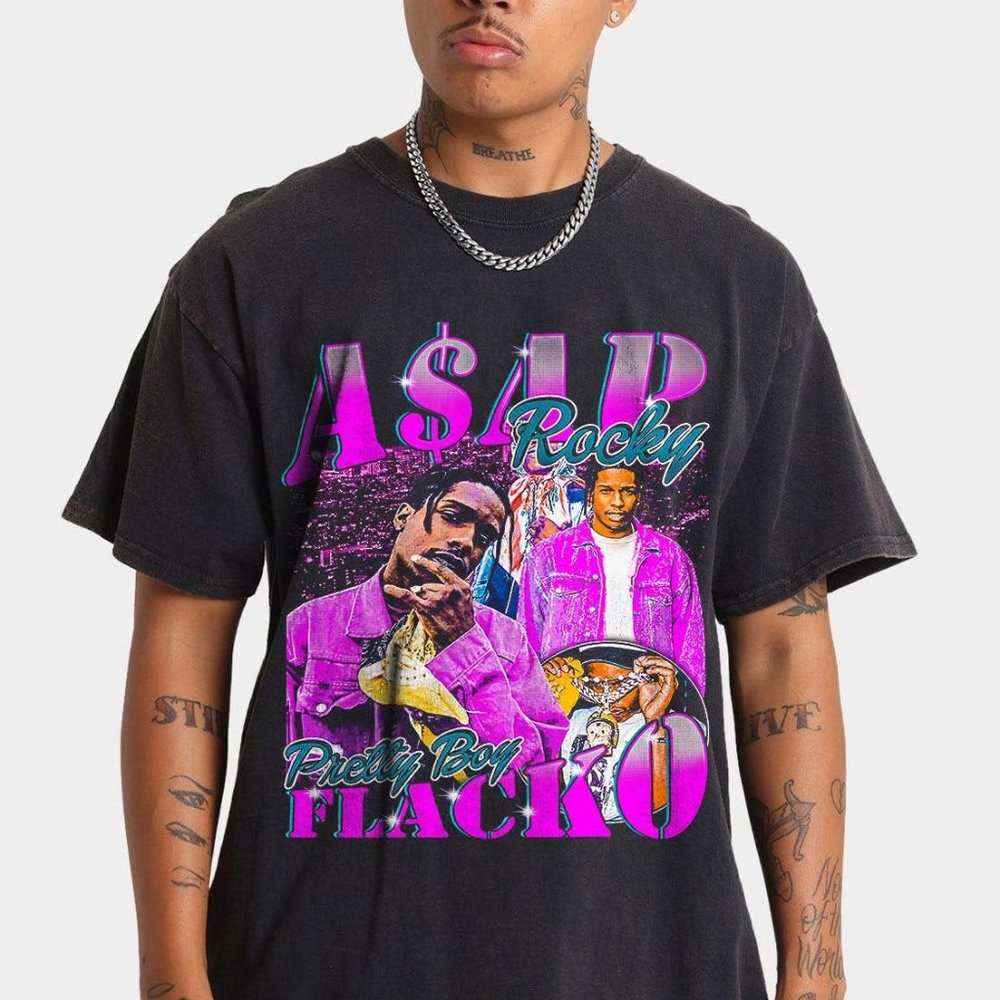 Asap Rocky Vintage 90s Raptees , Hip hop RnB shirt, Graphic tee CA084
